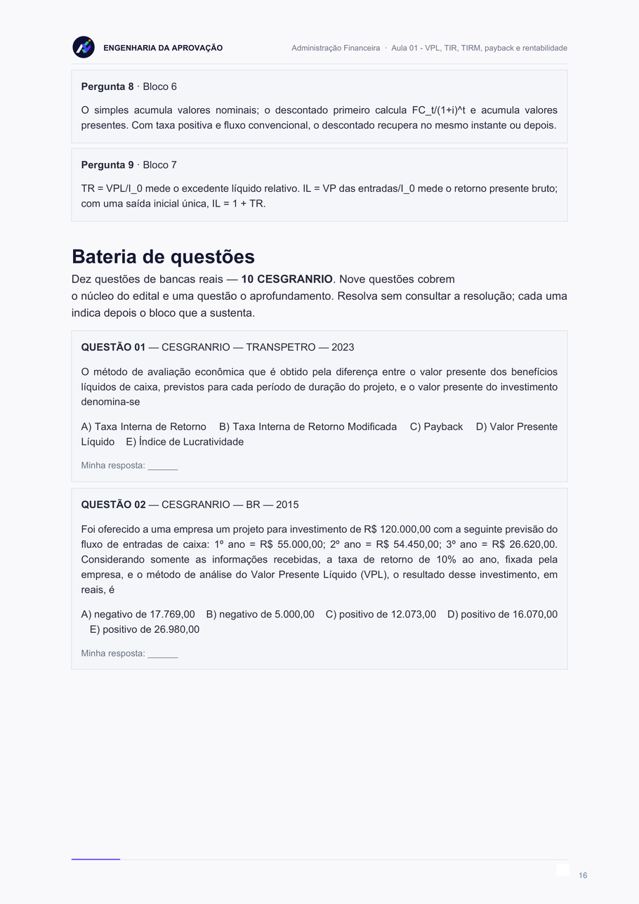 Questões da banca — Administração