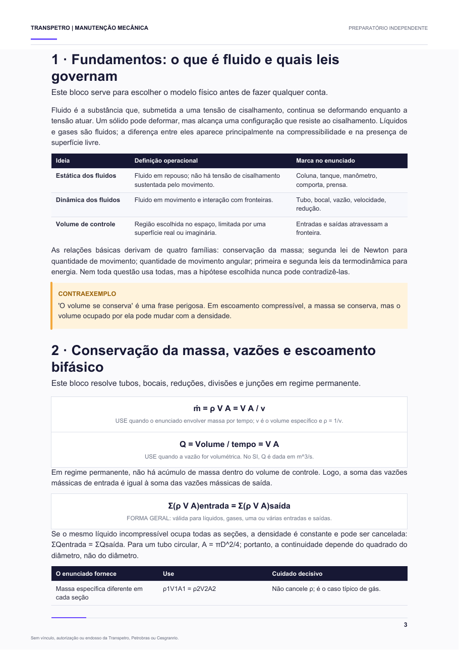 Página de amostra de Manutenção Mecânica